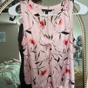 Banana Republic Pink Floral Sleeveless Top